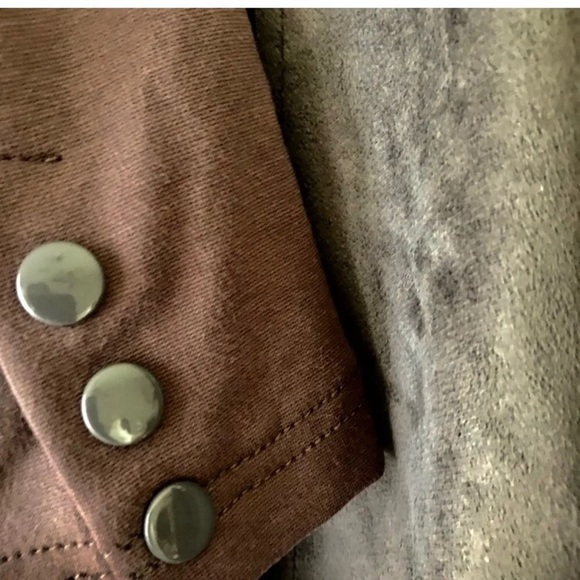 Kut from the Kloth Brown open front drape jacket. - Picture 7 of 8